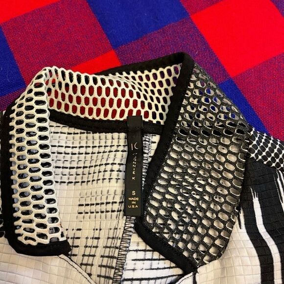 IC By Connie K Retro Black White Lagenlook Blazer Jacket Size Small - Picture 4 of 11